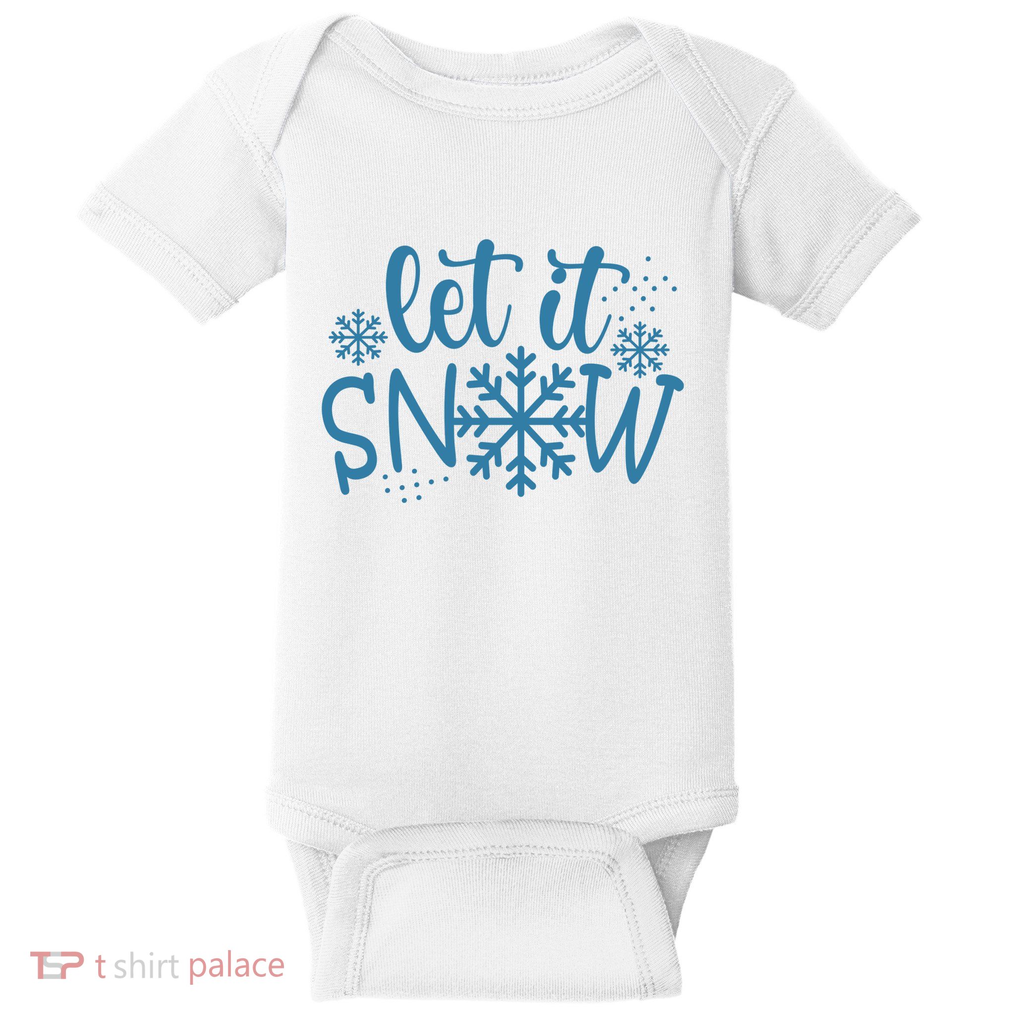 Let It Snow Cute Cozy Baby Bodysuit