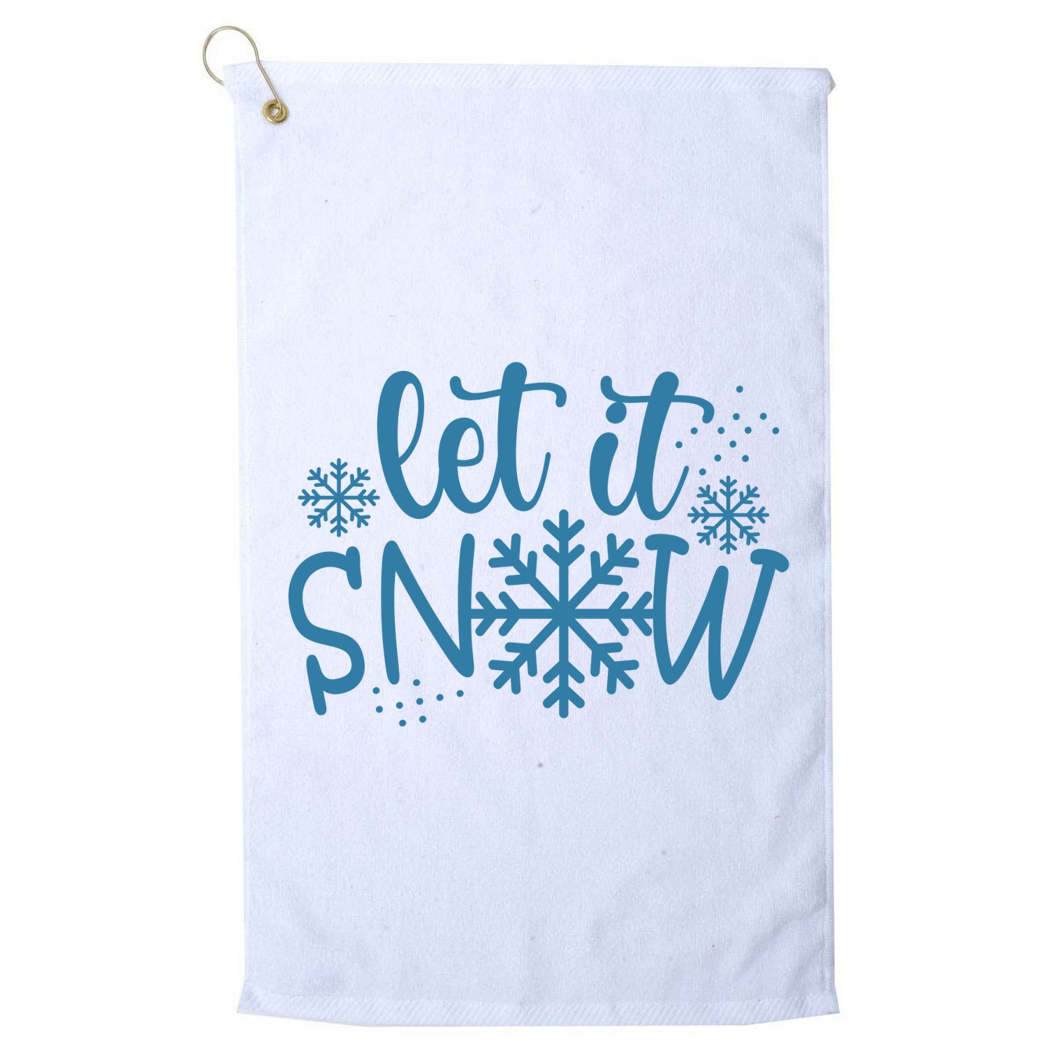 Let It Snow Cute Cozy Golf Towel