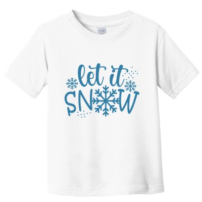 Let It Snow Cute Cozy Toddler T-Shirt