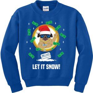 Let It Snow Santa Cocaine Adult Humor Dog Pug Cool Funny Gag Cool Gift Kids Sweatshirt