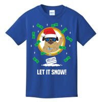 Let It Snow Santa Cocaine Adult Humor Dog Pug Cool Funny Gag Cool Gift Kids T-Shirt