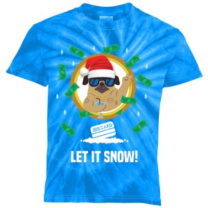 Let It Snow Santa Cocaine Adult Humor Dog Pug Cool Funny Gag Cool Gift Kids Tie-Dye T-Shirt