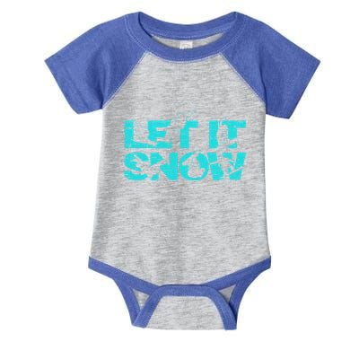 Let It Snow Snowboard Winter Sport Lover Gift Infant Baby Jersey Bodysuit