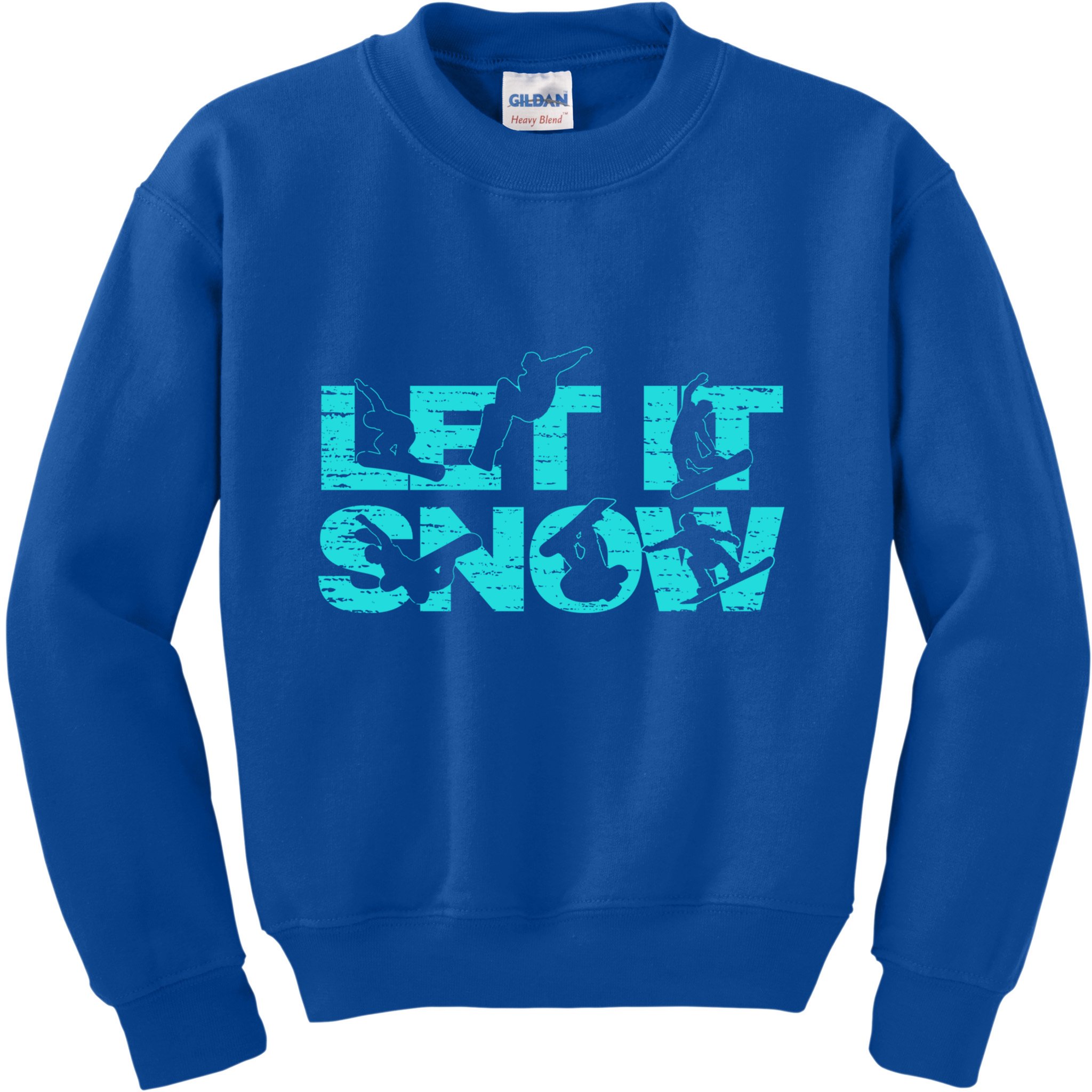 Let It Snow Snowboard Winter Sport Lover Gift Kids Sweatshirt
