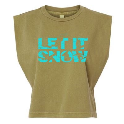 Let It Snow Snowboard Winter Sport Lover Gift Garment-Dyed Women's Muscle Tee