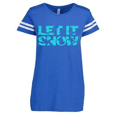 Let It Snow Snowboard Winter Sport Lover Gift Enza Ladies Jersey Football T-Shirt