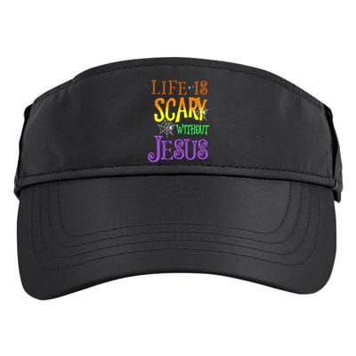 Life Is Scary Without Jesus Halloween Costume Adult Drive Performance Visor