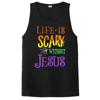 Life Is Scary Without Jesus Halloween Costume PosiCharge Competitor Tank