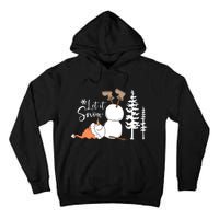 Let It Snow Christmas Snowman Tall Hoodie