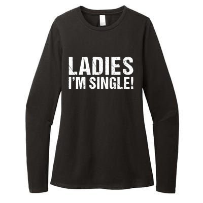 Ladies Im Single Womens CVC Long Sleeve Shirt