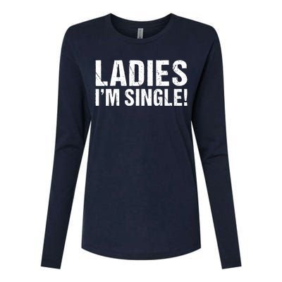 Ladies Im Single Womens Cotton Relaxed Long Sleeve T-Shirt