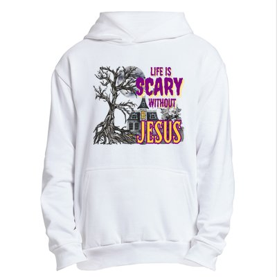 Life Is Scary Without Jesus Halloween Costume Urban Pullover Hoodie