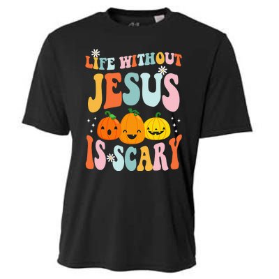 Life is Scary Without Jesus - Christian Faith Halloween  Cooling Performance Crew T-Shirt