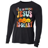 Life is Scary Without Jesus - Christian Faith Halloween  Cooling Performance Long Sleeve Crew