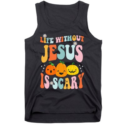 Life is Scary Without Jesus - Christian Faith Halloween  Tank Top