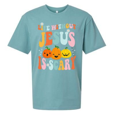 Life is Scary Without Jesus - Christian Faith Halloween  Sueded Cloud Jersey T-Shirt