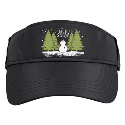 Let It Snow Winter Snowman Christmas Adult Drive Performance Visor