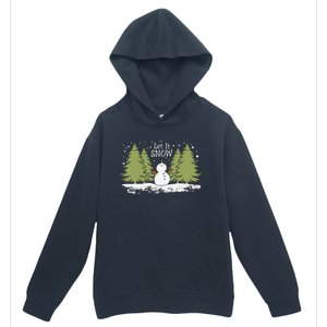 Let It Snow Winter Snowman Christmas Urban Pullover Hoodie