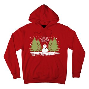 Let It Snow Winter Snowman Christmas Hoodie