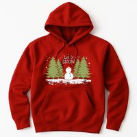 Let It Snow Winter Snowman Christmas Hoodie