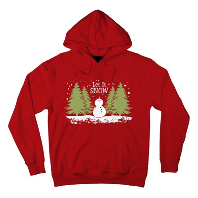 Let It Snow Winter Snowman Christmas Hoodie