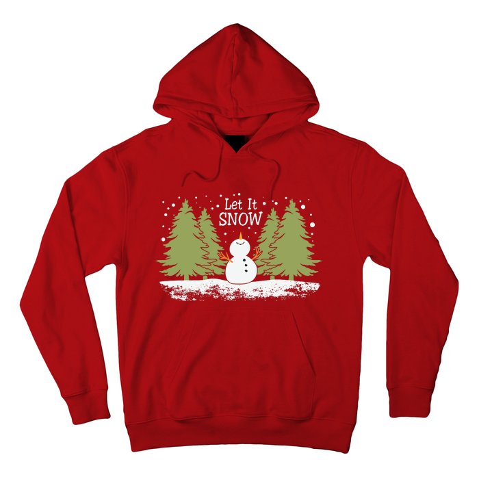 Let It Snow Winter Snowman Christmas Hoodie