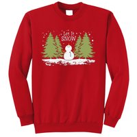 Let It Snow Winter Snowman Christmas Sweatshirt