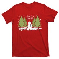 Let It Snow Winter Snowman Christmas T-Shirt