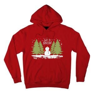 Let It Snow Winter Snowman Christmas Tall Hoodie