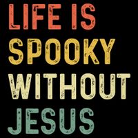 Life Is Spooky Without Jesus Christian Religious Halloween  Impact Tech Backpack