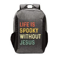 Life Is Spooky Without Jesus Christian Religious Halloween  Vector Backpack