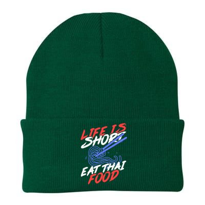 Life Is Short Eat Thai Food | Tom Yam Pad Thai | Thailand Knit Cap Winter Beanie