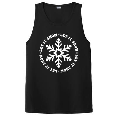 Let It Snow Christmas Snowflake Funny Sarcastic Xmas Gift PosiCharge Competitor Tank