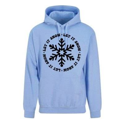 Let It Snow Christmas Snowflake Funny Sarcastic Xmas Gift Unisex Surf Hoodie