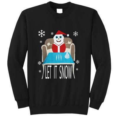 Let It Snow Christmas Sweater Cocaine Snorting Santa Funny Sweatshirt
