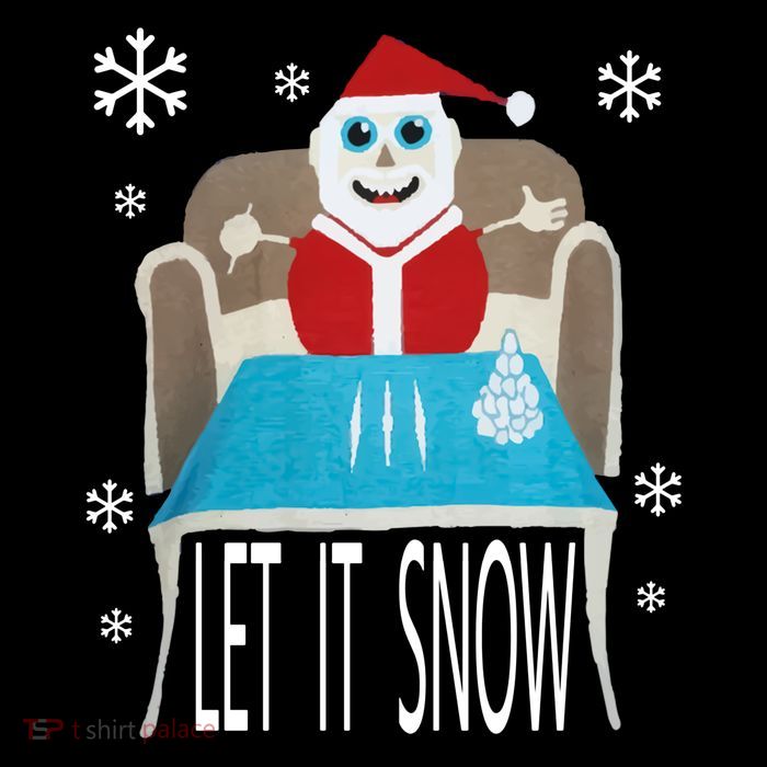 Let It Snow Christmas Sweater Cocaine Snorting Santa Funny 16 in Basic Backpack