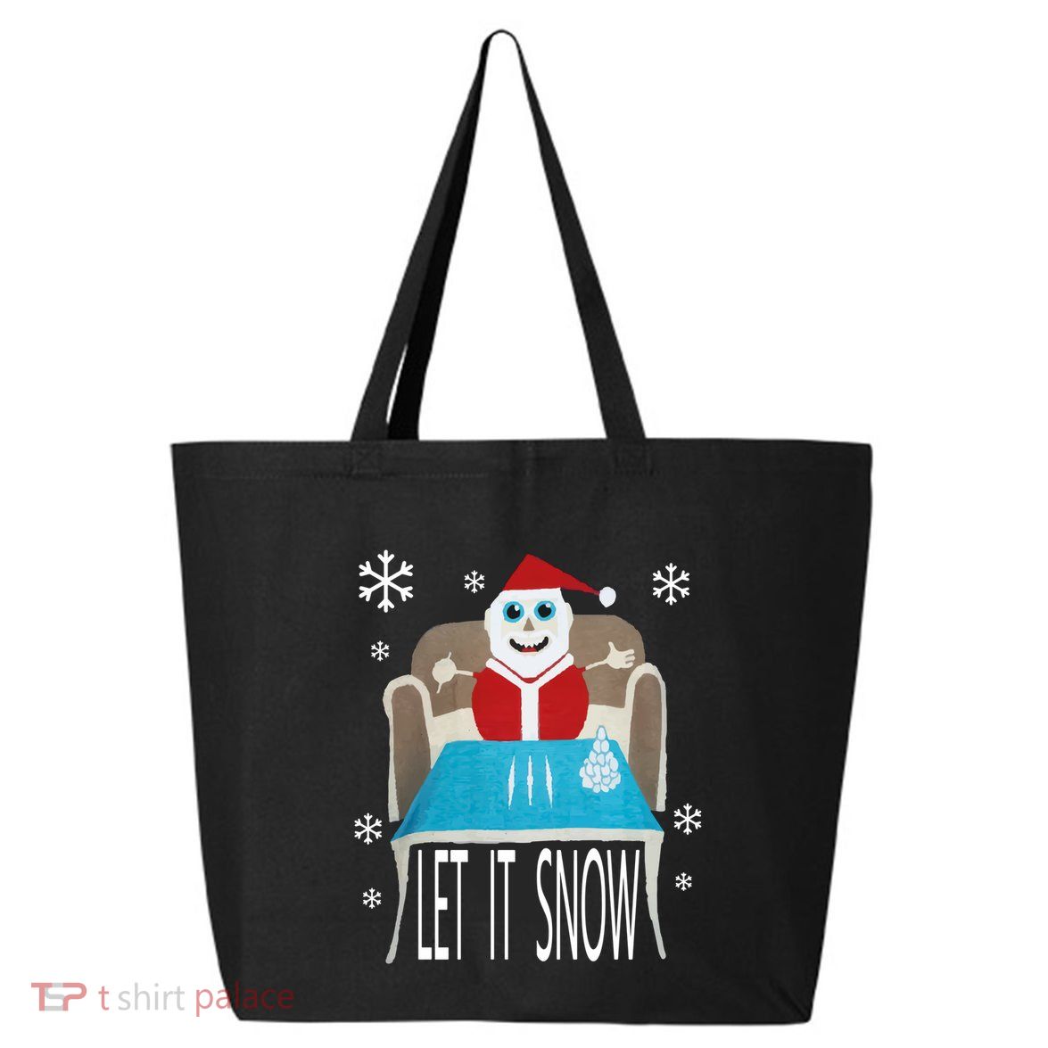 Let It Snow Christmas Sweater Cocaine Snorting Santa Funny 25L Jumbo Tote