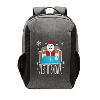 Let It Snow Christmas Sweater Cocaine Snorting Santa Funny Vector Backpack