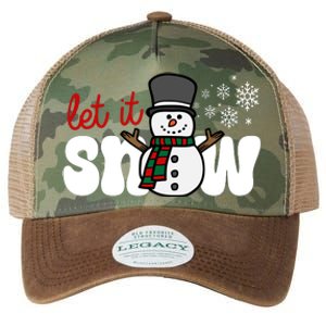 Let It Snow Christmas Holiday Cute Legacy Tie Dye Trucker Hat