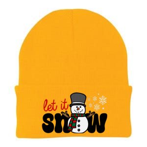 Let It Snow Christmas Holiday Cute Knit Cap Winter Beanie