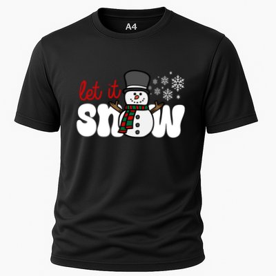 Let It Snow Christmas Holiday Cute Cooling Performance Crew T-Shirt