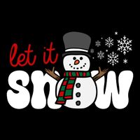 Let It Snow Christmas Holiday Cute Drawstring Bag