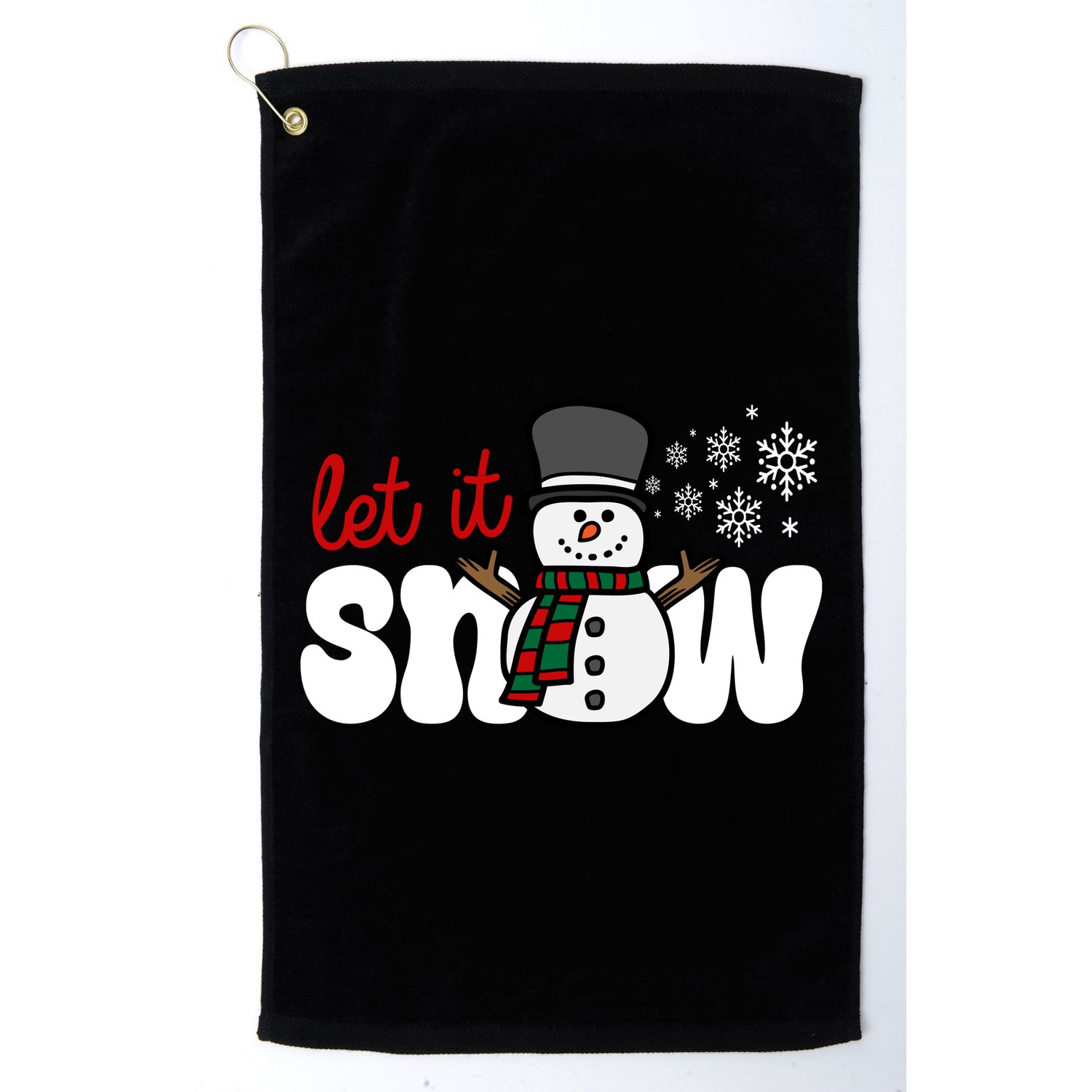 Let It Snow Christmas Holiday Cute Golf Towel