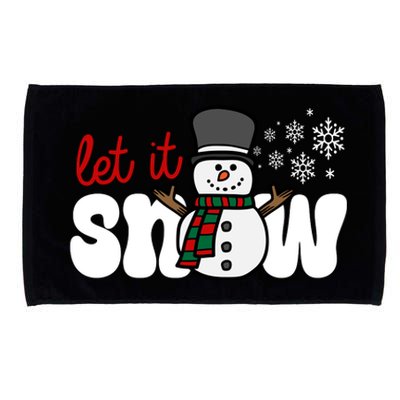 Let It Snow Christmas Holiday Cute Microfiber Hand Towel