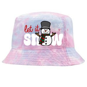 Let It Snow Christmas Holiday Cute Tie-Dyed Bucket Hat