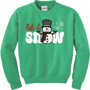 Let It Snow Christmas Holiday Cute Kids Sweatshirt