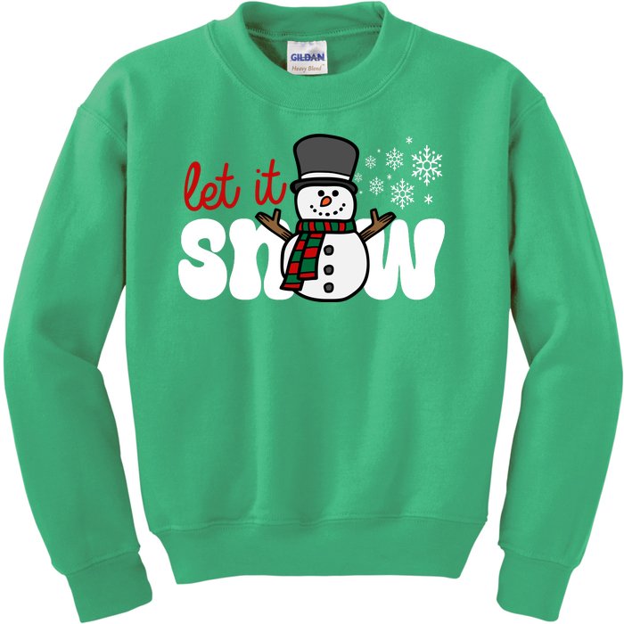 Let It Snow Christmas Holiday Cute Kids Sweatshirt