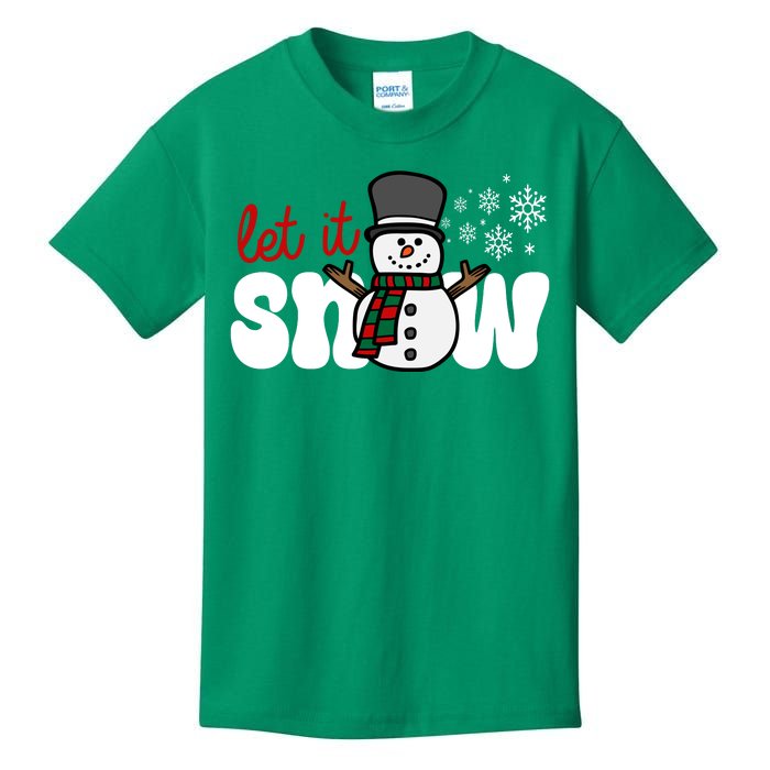 Let It Snow Christmas Holiday Cute Kids T-Shirt