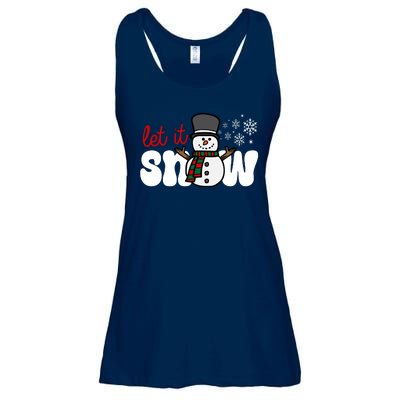 Let It Snow Christmas Holiday Cute Ladies Essential Flowy Tank