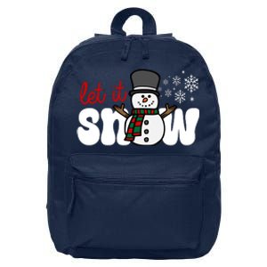 Let It Snow Christmas Holiday Cute 16 in Basic Backpack